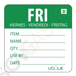 Vogue auflösbare Etiketten Freitag grün Freitag