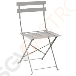 Bolero klappbare Terrassenstühle Stahl grau 