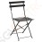 Bolero klappbare Terrassenstühle Stahl schwarz 2 Stück | Sitzhöhe: 44cm | 80 x 38,7 x 47,1cm | Stahl | schwarz