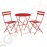 Bolero klappbare Terrassenstühle Stahl rot 2 Stück | Sitzhöhe: 44cm | 80 x 38,7 x 47,1cm | Stahl | rot