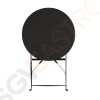 Bolero runder klappbarer Terrassentisch Stahl schwarz 60cm 71 x 59,5(Ø)cm | Stahl | schwarz Bolero runder klappbarer Terrassentisch Stahl schwarz 60cm 71 x 59,5(Ø)cm | Stahl | schwarz