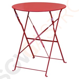 Bolero runder klappbarer Terrassentisch Stahl rot 60cm 71 x 59,5(Ø)cm | Stahl | rot
