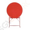 Bolero runder klappbarer Terrassentisch Stahl rot 60cm 71 x 59,5(Ø)cm | Stahl | rot