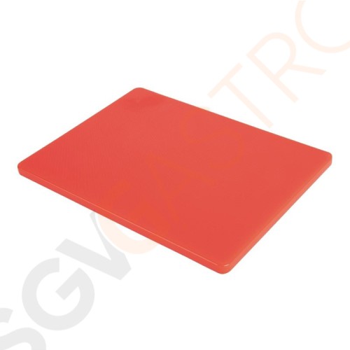 Hygiplas LDPE Schneidebrett rot 30,5x22,9x1,2cm GH794 | Klein - 1,2(H) x 30,5(B) x 22,9(L)cm