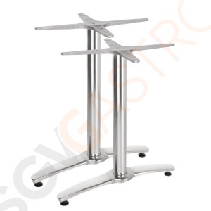 Bolero Doppeltischfuß Aluminium 67,3cm hoch 67,3(H)cm | Aluminium