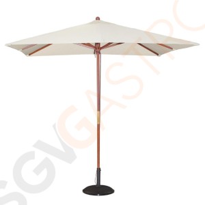 Bolero quadratischer Sonnenschirm creme 2,5m 2,73 x 2,5 x 2,5m | creme | Flaschenzugsystem