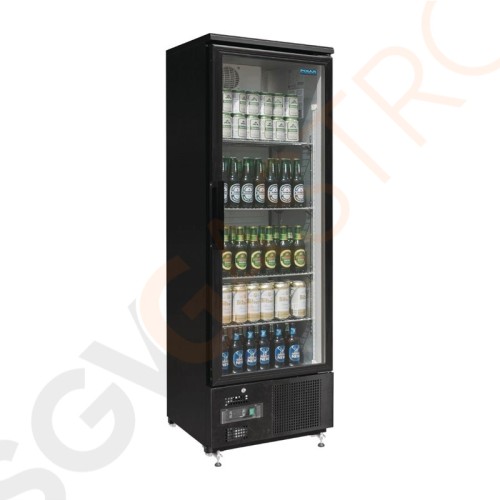 Polar Serie G Barkühlschrank hoch eintürig Kapazität: 370L | 1 Tür | Schwarz