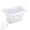 Vogue Polypropylen GN-Behälter GN1/9 100mm 100mm tief. Mit Deckel. Kapazitat: 0,85Liter
