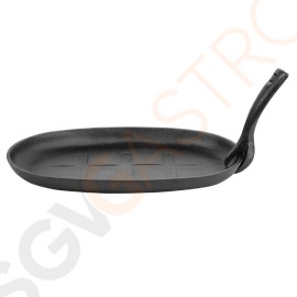 Olympia ovale Servierpfanne 28 x 19cm Geeignet für Brett GJ558 | 28 x 19cm | Gusseisen