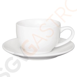 Olympia Cafe Kaffeetassen weiß 22,8cl Passend zu Untertassen GL047, GL048, GL049, HC407, GL464 | 12 Stück | Kapazität: 22,8cl | Steinzeug | weiß