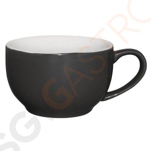 Olympia Cafe Kaffeetassen grau 22,8cl Passend zu Untertassen GL047, GL048, GL049, HC407, GL464 | 12 Stück | Kapazität: 22,8cl | Steinzeug | grau