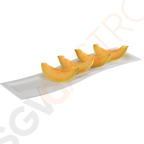 APS Wave Tablett weiß GN2/4 53 x 16cm (GN2/4) | Melamin | weiß
