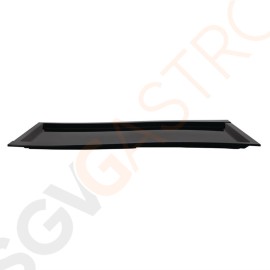 APS Wave Tablett schwarz GN1/1 53 x 32,5cm (GN1/1) | Melamin | schwarz