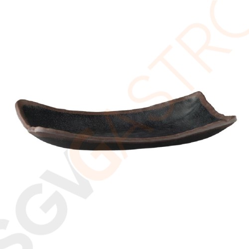 APS Marone rechteckiges Tablett schwarz 26,5 x 16,5cm 26,5 x 16,5cm | Melamin | schwarze Steingutoptik