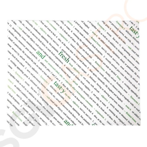 Fresh and Tasty Pergamentpapier 25,5 x 20,3cm Fresh and Tasty Pergamentpapier 25,5 x 20,3cm