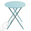 Bolero runder klappbarer Terrassentisch Stahl azurblau 60cm 71 x 59,5(Ø)cm | Stahl | azurblau