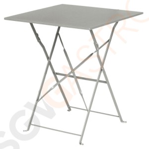Bolero quadratischer klappbarer Terrassentisch Stahl grau 60cm 71 x 60 x 60cm | Stahl | grau