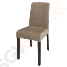 Bolero Esszimmerstühle Stoffbezug beige 2 Stück | Sitzhöhe: 48cm | 94,5(H) x 41(B) x 53(T)cm | Stoff und Birkenholz | beige
