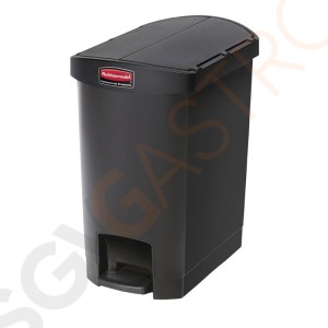 Rubbermaid Slim Jim End Step Pedaleimer schwarz 30L Kapazität: 30L | schwarz | Polyäthylenharz