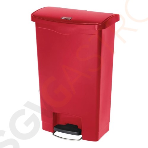 Rubbermaid Slim Jim Front Step Pedaleimer rot 50L Kapazität: 50L | rot | Polyäthylenharz