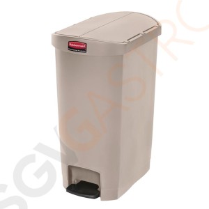 Rubbermaid Slim Jim End Step Pedaleimer beige 50L Kapazität: 50L | beige | Polyäthylenharz