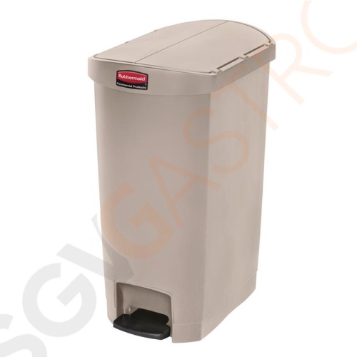 Rubbermaid Slim Jim End Step Pedaleimer beige 50L Kapazität: 50L | beige | Polyäthylenharz