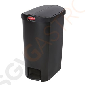 Rubbermaid Slim Jim End Step Pedaleimer schwarz 50L Kapazität: 50L | schwarz | Polyäthylenharz