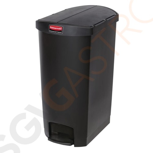 Rubbermaid Slim Jim End Step Pedaleimer schwarz 68L Kapazität: 68L | schwarz | Polyäthylenharz