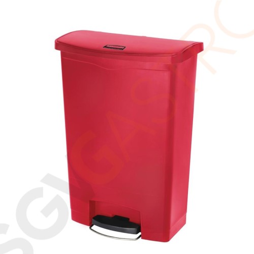 Rubbermaid Slim Jim Front Step Pedaleimer rot 90L Kapazität: 90L | rot | Polyäthylenharz