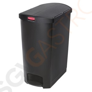 Rubbermaid Slim Jim End Step Pedaleimer schwarz 90L Kapazität: 90L | schwarz | Polyäthylenharz