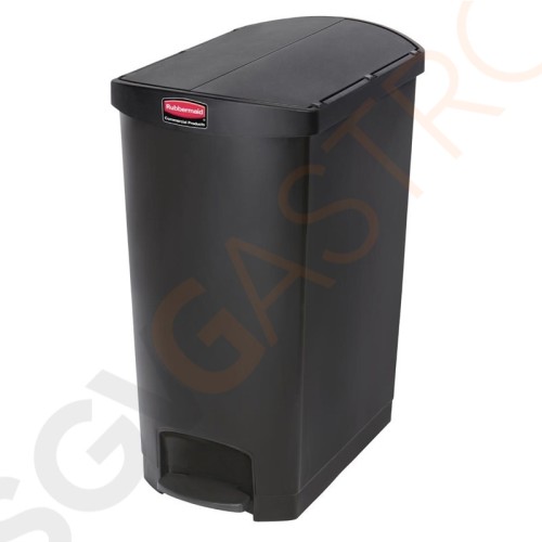 Rubbermaid Slim Jim End Step Pedaleimer schwarz 90L Kapazität: 90L | schwarz | Polyäthylenharz