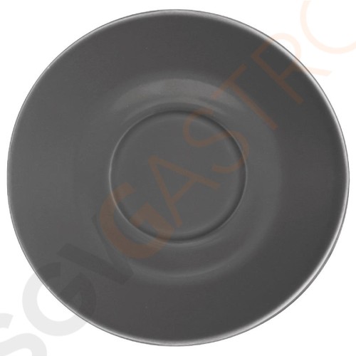 Olympia Cafe Untertassen grau 15,8cm Passend zu den 22,8cl-Kaffee- und 34cl-Cappuccinotassen | 12 Stück | 15,8(Ø)cm | Steinzeug | grau