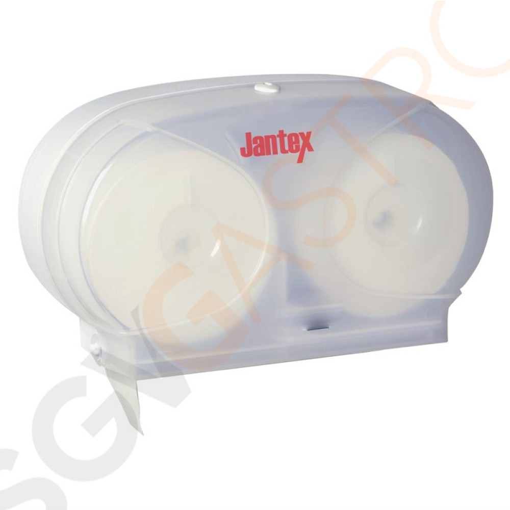 Jantex doppelter Toilettenpapierspender Geeignet für Papier GL061 | kernlos | 33,4 x 20,7 x 12,7cm