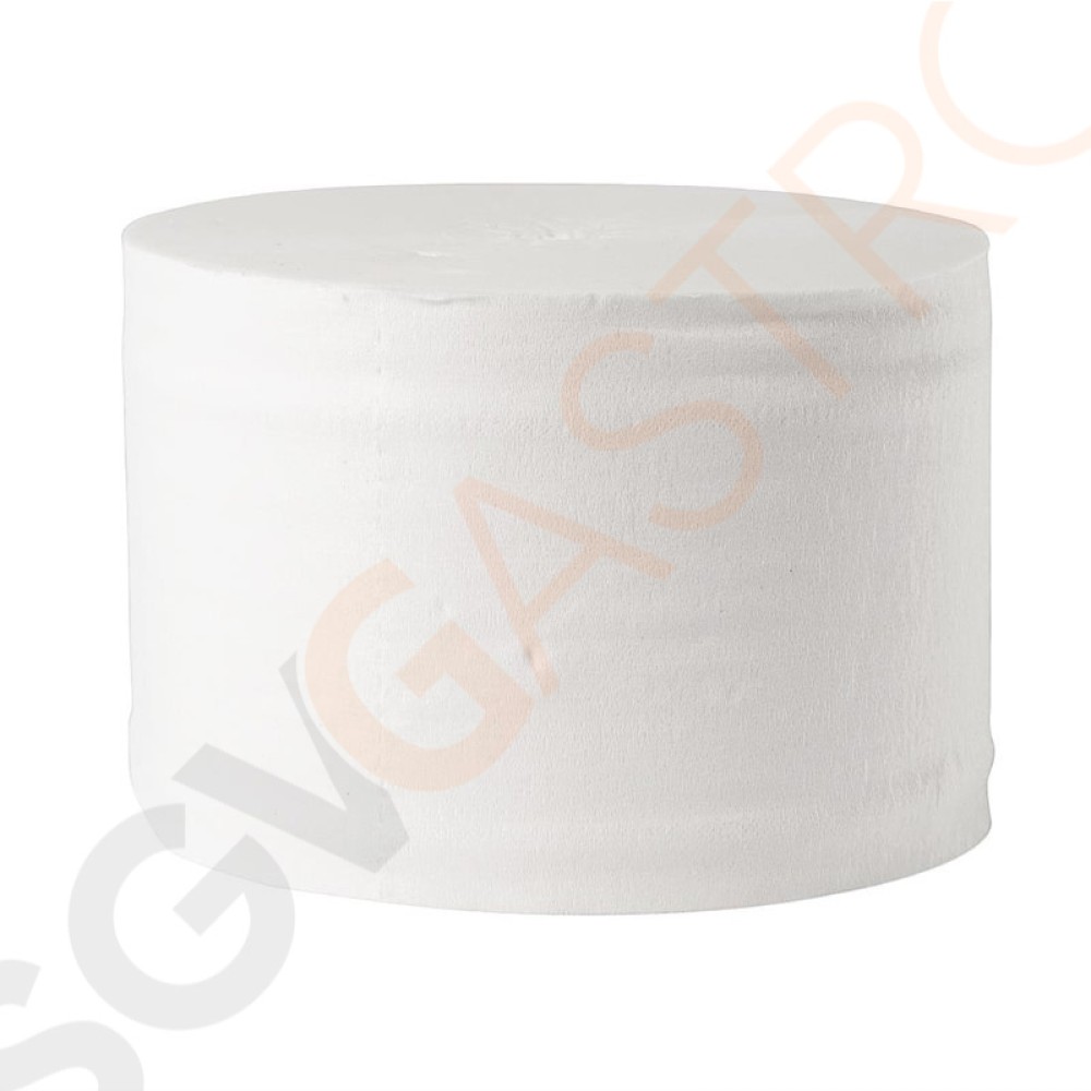 Jantex kernloses Toilettenpapier 2-lagig Geeignet für Spender GL060 | 36 Rollen | ungefähr 800 Blatt pro Rolle | 2-lagig