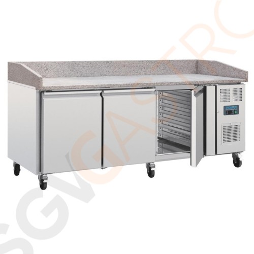 Polar Serie U Patisserie Vorbereitungskühltisch 3-türig mit Marmorarbeitsfläche Kapazität 643Ltr. Polar Serie U Patisserie Vorbereitungskühltisch 3-türig mit Marmorarbeitsfläche Kapazität 643Ltr.