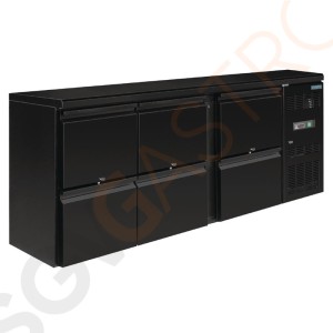 Polar Serie U Barkühlschrank 6 Schubladen Kapazität: 536L | 6 Schubladen | Schwarz