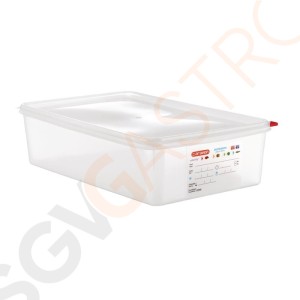 Araven GN1/1 Lebensmittelbehälter mit Deckel 13,7L Polypropylen 13,7L mit Deckel 4er Pack