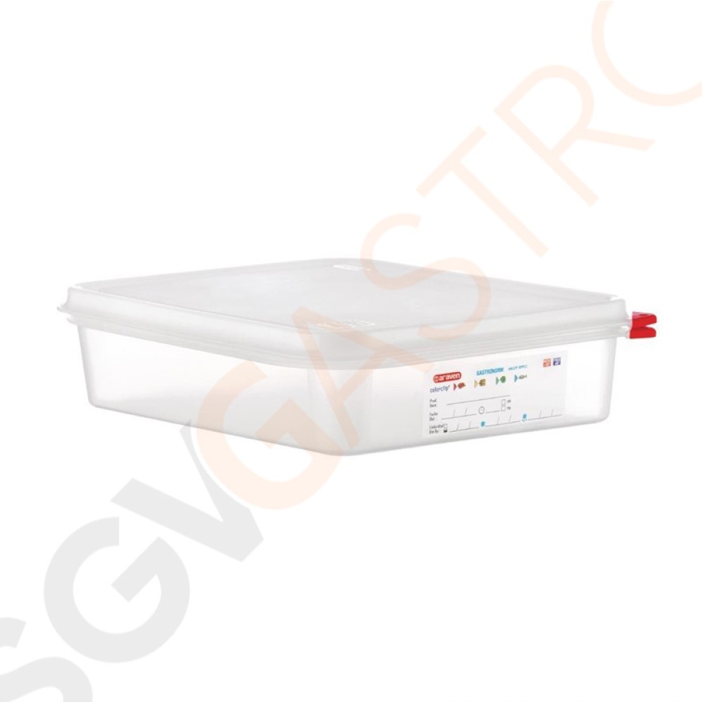 Araven GN1/2 Lebensmittelbehälter mit Deckel 4L Polypropylen 4L, 4er Pack