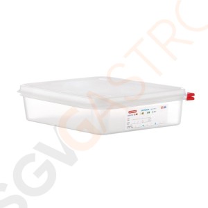 Araven GN1/2 Lebensmittelbehälter mit Deckel 4L Polypropylen 4L, 4er Pack Araven GN1/2 Lebensmittelbehälter mit Deckel 4L Polypropylen 4L, 4er Pack