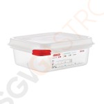 Araven GN1/6 Lebensmittelbehälter mit Deckel 1,1L Polypropylen 1,1L mit Deckel 4er Pack