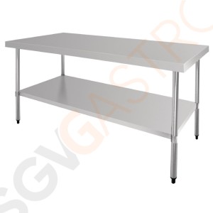 Vogue Central Island Zubereitungstisch aus Edelstahl 180cm Ohne Anschlag 180cm breit