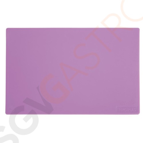 Hygiplas standard Schneidebrett mit geringer Dichte lila Größe: 12(H) x 450(W) x 300(L)mm. Material: LDPE.