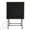 Bolero quadratischer klappbarer Rattantisch 60cm 71 x 60 x 60cm | Stahl und PE-Rattan Bolero quadratischer klappbarer Rattantisch 60cm 71 x 60 x 60cm | Stahl und PE-Rattan