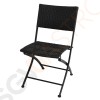 Bolero klappbare Rattanstühle mit Stahlrahmen schwarz 2 Stück | Sitzhöhe: 46cm | 85 x 58 x 47cm | Stahl und PE-Rattan | weiß