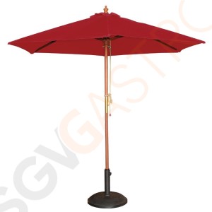 Bolero runder Sonnenschirm rot 2,5m 2,37 x 2,5(Ø)m | rot | Flaschenzugsystem Bolero runder Sonnenschirm rot 2,5m 2,37 x 2,5(Ø)m | rot | Flaschenzugsystem
