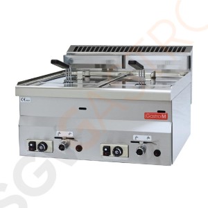 Gastro M Gasdoppelfritteuse 60/60FRG 2 x 8L 13,6kW | Kapazität: 2 x 8L | Erdgas | 600-Serie
