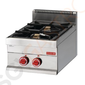 Gastro M Gasherd 65/40PCG 8,6kW | 2 Brenner | Erdgas | 650-Serie Gastro M Gasherd 65/40PCG 8,6kW | 2 Brenner | Erdgas | 650-Serie