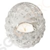 Olympia Teelichthalter Diamantdesign Glas 6 Stück | 10(H)cm | Glas