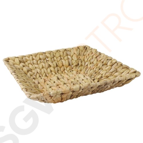Olympia quadratischer Brotkorb Wasserhyazinthe 30cm 7 x 30 x 30cm | Wasserhyazinthe