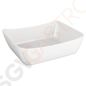 Kristallon Curve Schale weiß GN1/2 10 x 26,5 x 32,5cm (GN1/2) | Melamin | weiß
